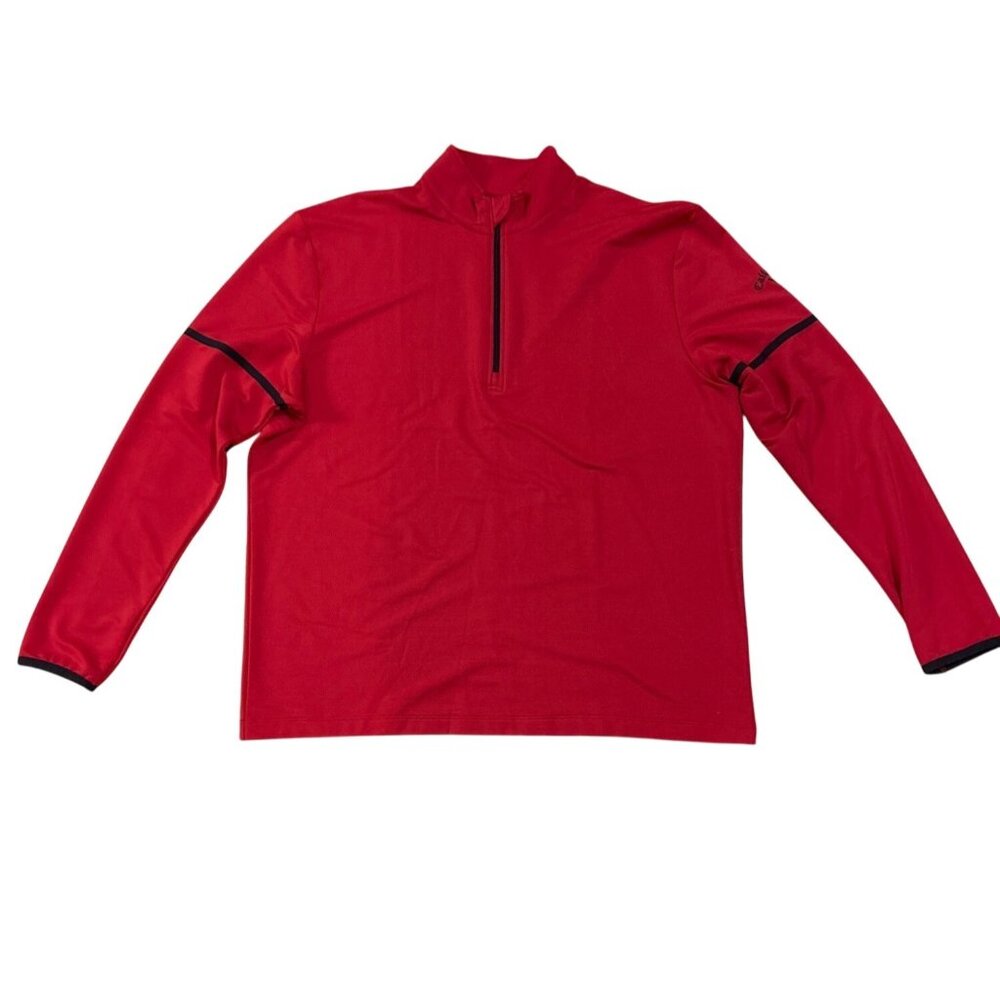 Callaway XL Weather Series Red Long Sleeve Pullover 1/4 Zip Shirt Jacket